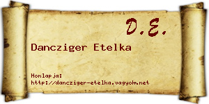 Dancziger Etelka névjegykártya